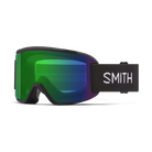 Front view of the Smith Squad S Goggles featuring a scaled-down semi-rimless frame, cylindrical Carbonic-x ChromaPop lens, DriWix face foam, and an adjustable silicone-backed strap.