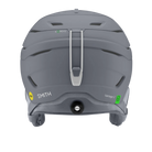 Rear view of a grey Smith Vantage 2 MIPS Helmet featuring Hybrid SL shell construction, zonal Koroyd honeycomb structures, dual-regulator 40-vent climate control, and a BOA 360 Fit System dial.