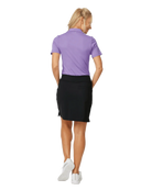 Sofibella Women's Staples 18-inch Golf Skort featuring lightweight performance fabric, built-in shorts, and a flattering athletic fit.