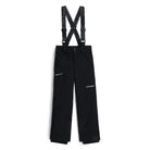 A pair of black Spyder Boys' Propulsion Ski Pants that are waterproof, insulated, breathable, and stretchable.