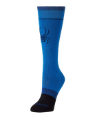 A Spyder Jr Bug Liner Ski Sock featuring high-density stretch performance knit, moisture-wicking synthetic blend, elastic arch support, and flat-knit toe construction.
