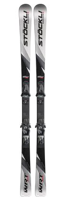 Stöckli Laser WRT Pro Skis with Salomon WRT 12 GW bindings, featuring race-inspired construction for powerful, precise high-performance carving.