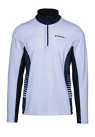 Stöckli Men's Functional Shirt Race T-Neck featuring moisture-wicking stretch fabric, mock T-neck, athletic fit, and lightweight performance for alpine skiing.