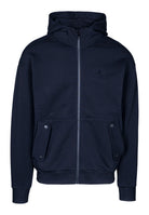 Stöckli Men's Urban Hoody Full Zip featuring soft cotton-blend fleece, brushed interior, adjustable hood, zippered pockets, and premium alpine-inspired style.