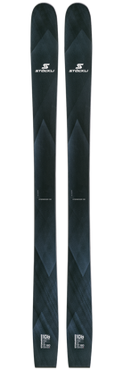 Stöckli Stormrider 108 Skis 2027 featuring a 108 mm waist, Big Powder Rocker, Freeride Tail, and Titanal construction for deep-snow freeride skiing.
