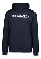 Stöckli The Swiss Hoody Pullover featuring soft cotton-blend fleece, adjustable hood, kangaroo pocket, and premium Swiss-inspired alpine style.