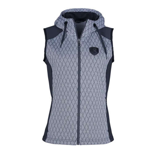 Stöckli Women's Technostretch Style Vest featuring stretch performance fleece, brushed interior, zippered pockets, and a women's-specific fit for skiing and winter wear.