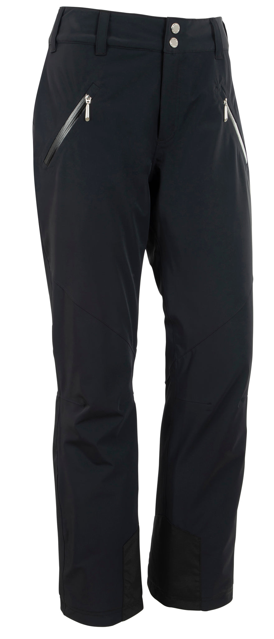 A pair of black SUNICE women's Taylor ski pants with visible zippered hand pockets and custom hardware.