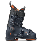 A pair of navy blue Tecnica Mach 1 120 MV ski bootstht feature a stiff construction and GripWalk soles.