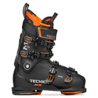 A black and orange 2027 Tecnica Mach1 HV 110 ski boot that features a 110 flex rating, a high-volume fit, and Gripwalk soles.