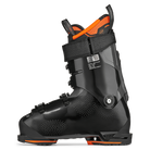 A black and orange 2027 Tecnica Mach1 HV 110 ski boot that features a 110 flex rating, a high-volume fit, and Gripwalk soles.
