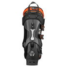 A black and orange 2027 Tecnica Mach1 HV 110 ski boot that features a 110 flex rating, a high-volume fit, and Gripwalk soles.