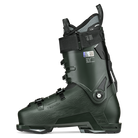 A dark green Tecnica Mach1 LV 120 ski boot that features a 120 flex rating, a low-volume fit, and is designed for men.