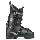 A dark green 2027 Tecnica Mach1 MV 120 ski boot that features a 120 flex rating, a medium-volume fit, and is designed for men.