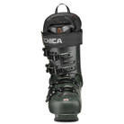 A dark green 2027 Tecnica Mach1 MV 120 ski boot that features a 120 flex rating, a medium-volume fit, and is designed for men.