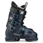 A navy blue Tecnica Mach 1 95 MV ski boot that features a stiff 95 flex and GripWalk soles.