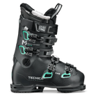 A gray and teal Tecnica Mach Sport 85 HV W ski boot that is designed for women and features GripWalk soles.