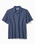 Tommy Bahama Men's Bahama Coast Barcelo Tiles Golf Polo featuring IslandZone® performance fabric, a geometric tile print, and breathable comfort.