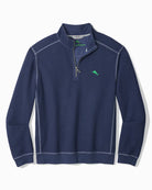 Tommy Bahama Men's Montego Bay Golf 1/2 Zip featuring lightweight fabric, quarter-zip styling, and comfortable stretch performance.