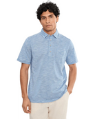 Tommy Bahama Men's San Lucio Tides Short Sleeve Golf Polo featuring performance stretch fabric, a coastal-inspired print, and classic polo styling.