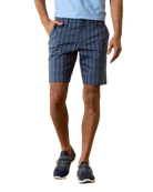 Tommy Bahama Men's On Par Fairway Plaid 9-inch Golf Shorts featuring IslandZone® performance fabric, a plaid pattern, and a tailored fit.