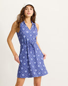 Tommy Bahama Women's Abby Getaway Fronds Dress featuring a tropical print, lightweight breathable fabric, and a flattering feminine silhouette.