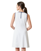 Tommy Bahama Women's Aubrey Fit and Flare Dress featuring soft stretch fabric, breathable comfort, and a flattering fit-and-flare silhouette.