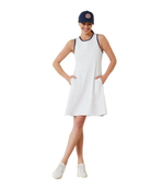 Tommy Bahama Women's Aubrey Fit and Flare Dress featuring soft stretch fabric, breathable comfort, and a flattering fit-and-flare silhouette.