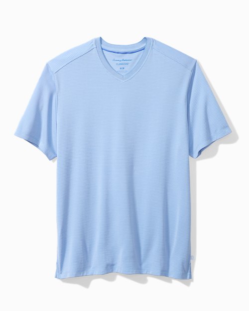 Tommy Bahama Women's Coastal Crest V-Neck T-Shirt featuring a soft fabric, flattering V-neckline, and relaxed everyday fit.