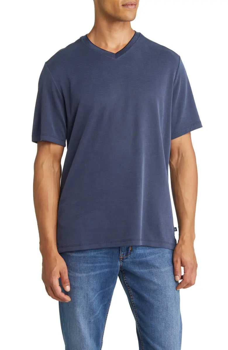 Tommy Bahama Women's Coastal Crest V-Neck T-Shirt featuring a soft fabric, flattering V-neckline, and relaxed everyday fit.