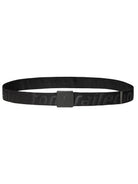 A black Toni Sailer Logo Belt that is designed to pair with ski and snowboard pants.