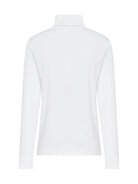 A white Toni Sailer Men's Brendan T-Neck that is moisture-wicking, breathable, and stretchable.