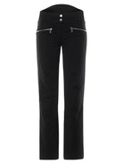 A pair of black Toni Sailer Women's Alla Ski Pants which are made from a premium technical fabric that is waterproof, breathable, stretchable, and insulated.
