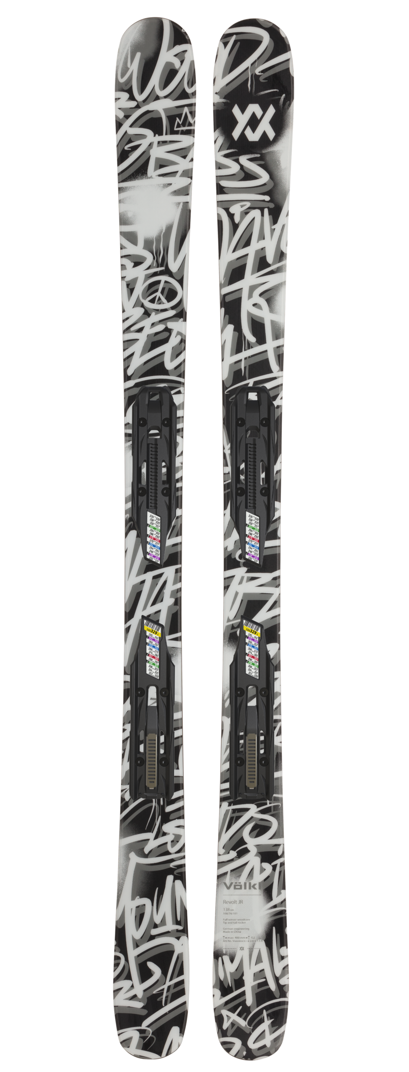 2025 Völkl Revolt Jr Urban skis, Völkl Revolt skis, junior urban skis, vMotion bindings, ski bindings, urban skiing equipment, durable skis, versatile ski shape, secure ski bindings, performance skis, skiing gear, winter sports gear, ski shop, Swiss Sports Haus, West Vancouver ski shop.