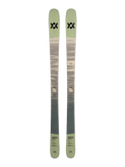 A pair of green and gray 2027 Volkl Blaze 86 skis that are designed for all-mountain skiing.