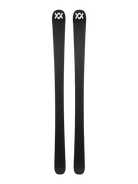 A pair of blue and pink 2027 Volkl Mantra 88 W skis that are designed for advanced all-mountain female skiers.