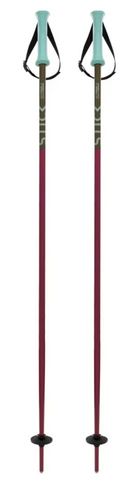 A pair of purple and teal Volkl Phantastick Junior Ski Poles that are lightweight and designed for kids.