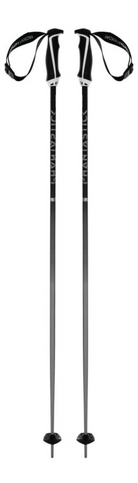 A pair of black and silver Women’s Volkl Phantastick Ski Poles that are lightweight and feature all-mountain baskets.