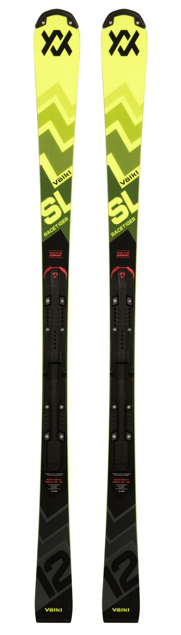 Volkl Racetiger SL JR Race Skis with Marker Comp 10 TCX bindings 2025