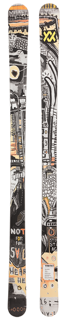 A pair of 2027 Volkl Revolt 86 skis that are designed for freestyle skiing.