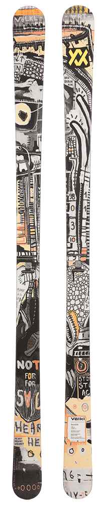 A pair of 2027 Volkl Revolt 86 skis that are designed for freestyle skiing.