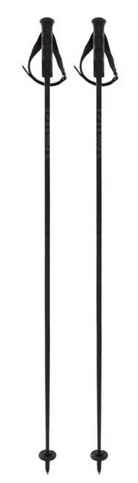 A pair of black Volkl Speedstick Carbon ski poles with sturdy grips and all-mountain baskets.