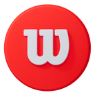Wilson Pro Feel Defyer Dampeners showing molded elastomeric silicone construction, dual-string interlocking grooves, low-profile aerodynamic design, and raised Wilson branding.