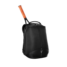 Wilson RF Backpack featuring Roger Federer-inspired styling, dedicated racquet storage, multiple compartments, and premium construction.