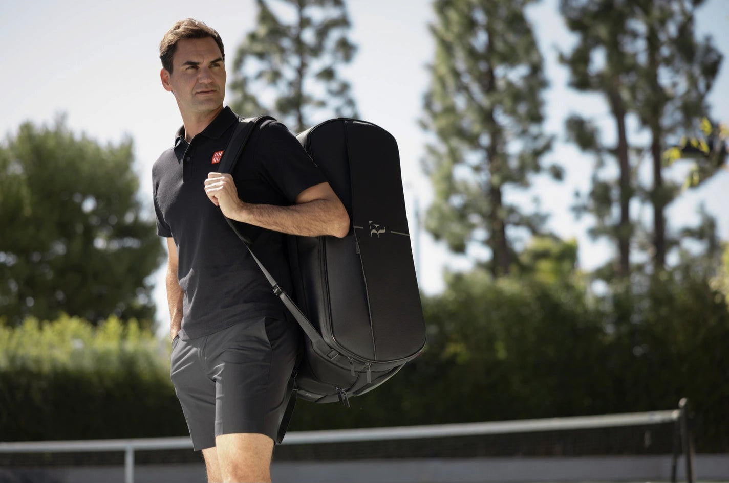 Wilson RF Tournament Bag featuring Roger Federer-inspired styling, multiple racquet compartments, premium construction, and organized storage.