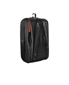 Wilson RF Tournament Bag featuring Roger Federer-inspired styling, multiple racquet compartments, premium construction, and organized storage.