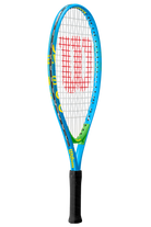 A Wilson US Open 21" Junior Tennis Racket 2024 bright blue and green