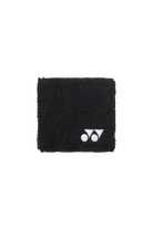 Yonex Short Wristband featuring soft absorbent fabric, moisture-wicking performance, stretch comfort, and an embroidered Yonex logo.