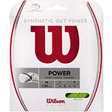 Wilson Synthetic Gut Power Lime 130/16 Tennis String available at Swiss Sports Haus 604-922-9107.