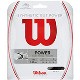 Wilson Synthetic Gut Power Black 130/16 Tennis String available at Swiss Sports Haus 604-922-9107.